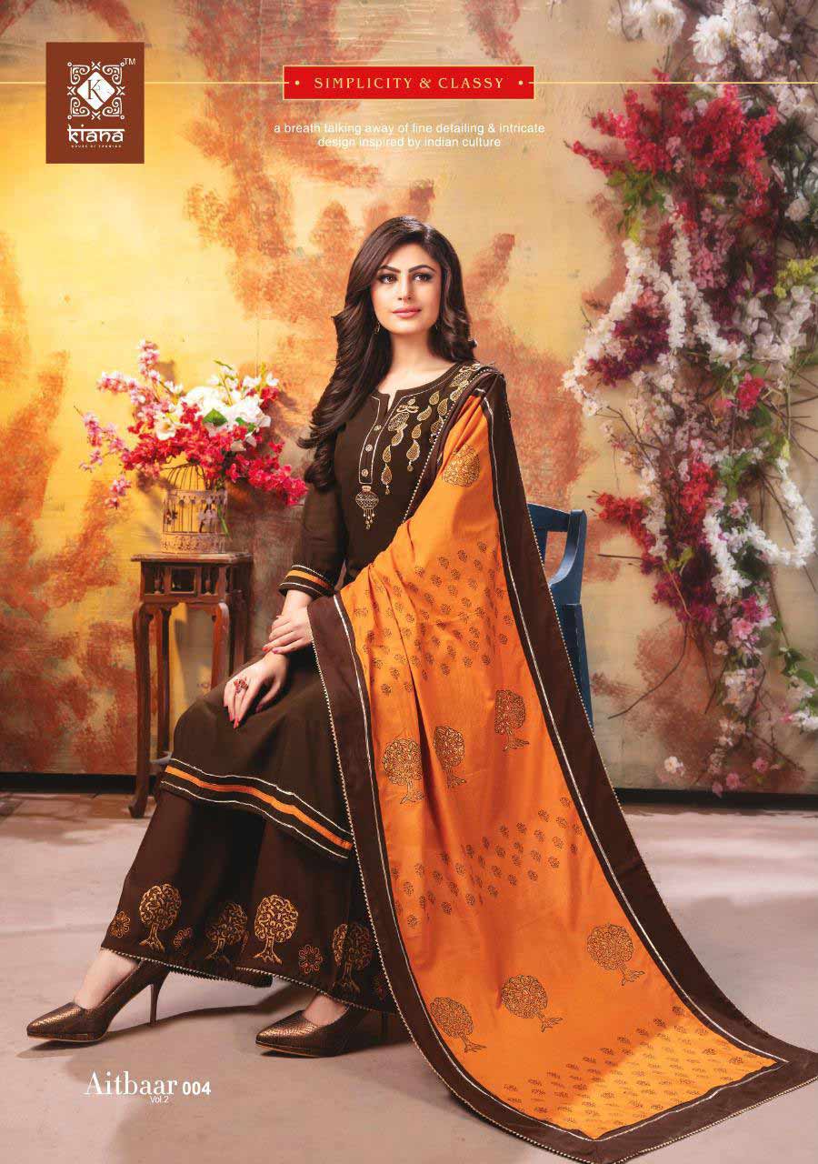 Kiana Aitbaar Vol-2 Gold Foil Print Kurti Sets Kiana Aitbaar Vol-2 Gold Foil Print Kurti Sets